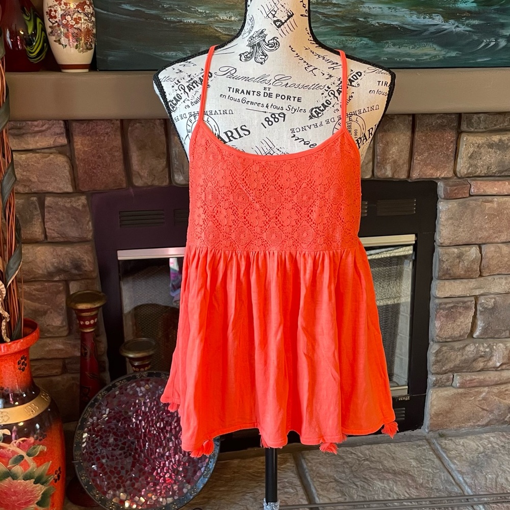 a.n.a Hot Coral Summer Outfit Sz Medium